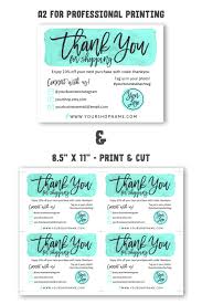 Diy Printable Thank You Card For Your Order Teal Gold Etsy In 2021 Business Thank You Cards Small Business Cards Printable Thank You Cards