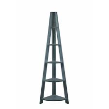 Corner bureau with 2 bookcase units, all shelves and glass doors present, one small chip to one glass shelf. Tiva Corner Shelf Unit Black