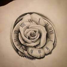 Photo Clock And Rose Tattoo Tattoo Designs Wrist Hawaiian Tattoos