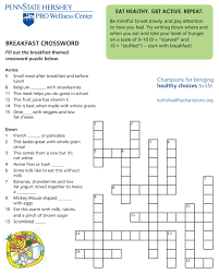 Healthy Breakfast Crossword Puzzle Crossword Puzzle Crossword Eat Slowly