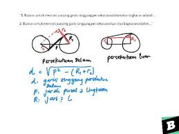 Garis singgung persekutuan dua lingkaran kelas 11. Rumus Untuk Mencari Panjang Garis Singgung Persekutuan Dalam Dua Lingkaran Adalah Youtube