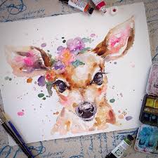 Pin By Helen Conti On Illustration Watercolor Paintings Of Animals Watercolor Portraits Watercolor Paintings Abstract
