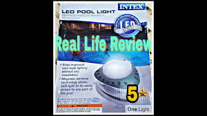 Intex Above Ground Pool Light Review Youtube