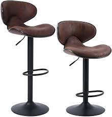 Amazon Com Superjare Set Of 2 Adjustable Bar Stools Swivel Barstool Chairs With Back Pub Kitchen Counter He In 2020 Bar Stools Adjustable Bar Stools Cool Bar Stools
