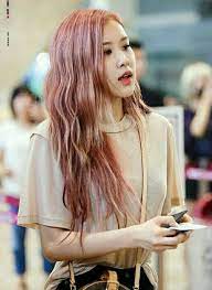Beauty Rose Blackpink Fashion In Airpot Rose Pink Hair Hair Color Pink Pink Hair