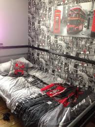 London City Wallpaper Black White Red London Bedroom Themes London Theme Rooms London Decor