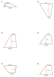 Area of a trapezoid worksheets. World 7 Geometry Osky 6th Grade Math