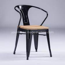 Before considering what type of chair you're in the market for, consider the style that suits you. China Industrial Armchair Tolix Metal Dining Chair Wood Seat Polishing Black China Tolix Chair Metal Chair
