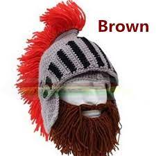 Funny Europe And America Beard Hats Roman Knight Hats Manual Crochet Wig Jazz Hat Knit Helmet Men S Caps Winter Warm Hat Wish In 2021 Beard Hat Knitted Hats Knitted Beard