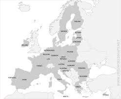 Simple map with labels and texts turned off. Free Printable Maps Of Europe