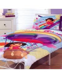 Stunningly elegant, the dora comforter set from madison park offers a lavish update to your bedroom. Dora Rainbow Fun Quilt Cover Set Dora The Explorer Toys Funstra