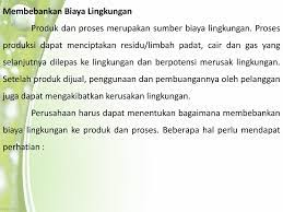 Biaya Lingkungan Pengukuran Pembebanan Penilaian Biaya Lingkungan Dan Akuntansi Pertanggungjawaban Lingkungan Bebasis Aktivitas Dan Strategi Kelompok Ppt Download
