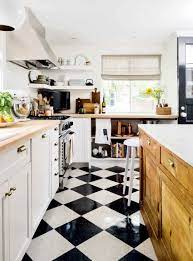 Bold colors in any room can be a lot, especially if you're considering more than one bright hue. Black And White Kitchen Floor Ideas Home Architec Ideas