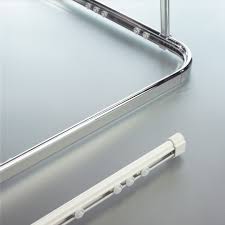 Duschvorhang fa 1 4 r badewanne duschstange l form fr dusche. Spirella Surprise Duschvorhang Winkelschiene Set