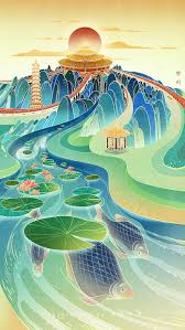 抖音 助力湖北 系列插画 插画 商业插画 方块阿兽 原创作品 站酷 zcool collage illustration picture books illustration chinese art painting
