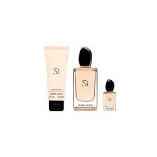 Experience sì by giorgio armani. Giorgio Armani Si Edp 100 Ml Gift Set Body Lotion 75 Ml Miniature 15 Ml