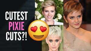 Amazing bob & pixie haircuts for short hair. Reacting To Celebrity Pixie Cuts Katy Perry Rihanna Miley Cyrus Scarlett Johansson Zendaya Youtube