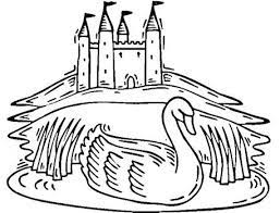 Swan lake illustrations & vectors. Swan Lake Near Castle Coloring Page Super Coloring Castle Coloring Page Coloring Pages Love Coloring Pages