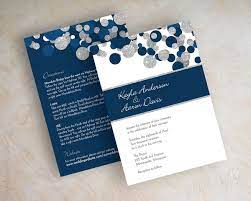 Kendall Navy Blue Silver Glitter Wedding Invitations Glitter Wedding Invitations Silver Glitter Wedding Invitations Blue Wedding Invitations