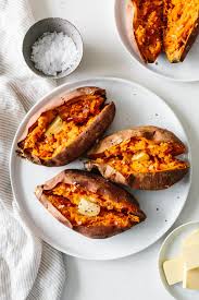 Baked Sweet Potato Is A Healthy Side Dish Or Main Meal Learn How To Bake Sweet Potatoes In The Oven Sweet Potato Recipes Sweet Potato Recipes Healthy Recipes