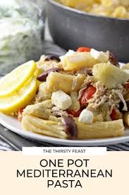 One Pot Mediterranean Pasta In 2020 Feta Pasta Best Pasta Recipes Yummy Pasta Recipes