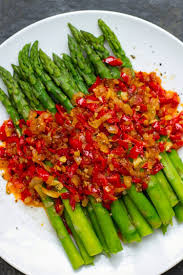 Spanish Asparagus With Red Peppers Onion Garlic Onion Red Round Capsicum Bell Pepper Olive Oil Would Re Stuffed Peppers Asparagus How To Cook Asparagus