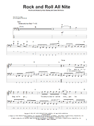 Many images used under u.s. Rock And Roll All Nite By Kiss Bass Tab Guitar Instructor