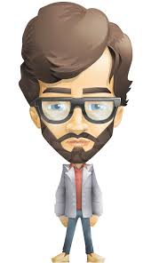 Vector Smart Guy Cartoon Character