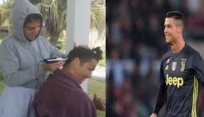 Cristiano ronaldo is worlds most famous football player, period. Stay Home Keep Stylish Cristiano Ronaldo Gets A Haircut From Girlfriend Amid Coronavirus Lockdown Watch Football News Zee News
