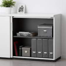 They are hidden in the inside of the drawer so you don't have any bulky hardware on your furniture and it's so different that it would be confusing for anyone that didn't know how it worked to. Galant Cabinet With Sliding Doors White 160x80 Cm Ikea
