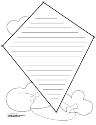 Education World Kite Shapebook Lined Template Writing Paper Template Free Writing Paper Spring Writing Paper