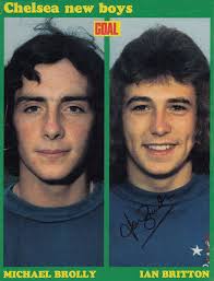 Michael Brolly and Ian Britton of Chelsea in 1974.