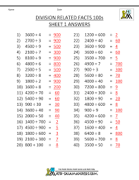 Printable Division Sheets