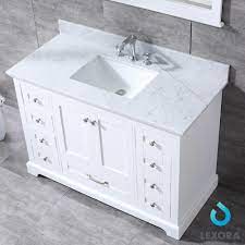 Select the msi countertop selection guide if you're looking for ideas. 48 Dukes White Color Bathroom Vanity White Carrera Marble Top With Mirror