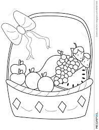 Coloring page bread basket of sandwiches. Hand Drawn Coloring Page Of A Fruit Basket Illustration 48467265 Megapixl