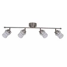 Default picture( 5 light) measures 60 long and 7.25 wide, this fixture will take command of any space. Brushed Fixed Track Lighting Kits At Lowes Com