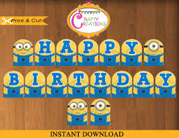 Despicable Me Banner Printable Minions Birthday Party Minion Birthday Banner Minion Birthday Party Minion Birthday