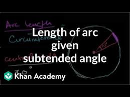 Square root of 2 times the area a that is divided by θ. Arc Length From Subtended Angle Video Khan Academy