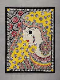 Buy Village Lady Madhubani Painting 30in X 23in Online At Jaypore Com Madhubani Painting Buddha Art Painting Indian Art Paintings
