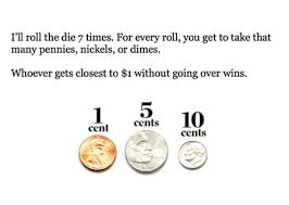 On a dime at a precise point; Penny Nickel Dime