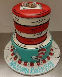 Calumet Bakery Cat In The Hat Baby Shower Cake Welcome Baby Boy Baby Shower Cakes Shower Cakes Baby Shower