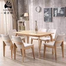 Redefine your dining experience with elegant solid wood dining room furniture at alibaba.com. China Scandinavian Modern Designs Dining Room Furniture Solid Wood Dining Table Set 6 Chairs China Dining Chair Wooden Dining Table