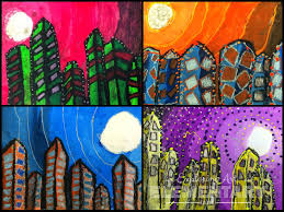 For example, the colors are vivid or the composition is horizontal. Exploring Art Elementary Art Elementary Art Projects Homeschool Art Elementary Art