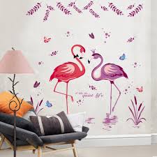 2m led string light flamingo pineapple fairy lights bedroom birthday party decor. Usa Pink Flamingo Wall Sticker Vinyl Decal Room Background Home Quote Diy Mural Home Decor Stickers
