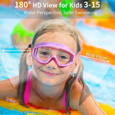 Water Space Lunettes de natation pour enfants de 6 à 14 ans, lunettes de  natation pour enfants, lunettes de natation pour filles et garçons, 3-6,  3-5 ans, âge 3, 4, 5, 6,