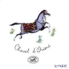 Hermes Cheval D Orient Horse No 4 Blue 009884p Tea Cup Saucer 230ml Persian Miniature Horses Art