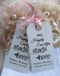 Our Happlily Ever After Starts Here Wedding Rehearsal Dinner Hang Tags Party Favor Cards Hen Part Wedding Favor Tags Trendy Wedding Favors Rehearsal Dinners