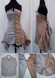 Can you make a skirt out of shorts? Creative Skirt And Dress Made From Shirts Diy Alldaychic