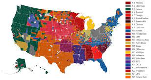 Facebook Data Now Give Us The Best Map Of College Football Fandom College Football Fans Ncaa Football College Football