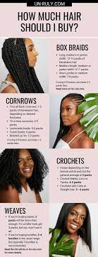 I have box braids in my hair, and i want to know if i can make my hair grow while i have the braids in. How Much Hair Should I Buy The Complete Guide Un Ruly Natural Hair Styles Box Braids Hairstyles Hair Pack